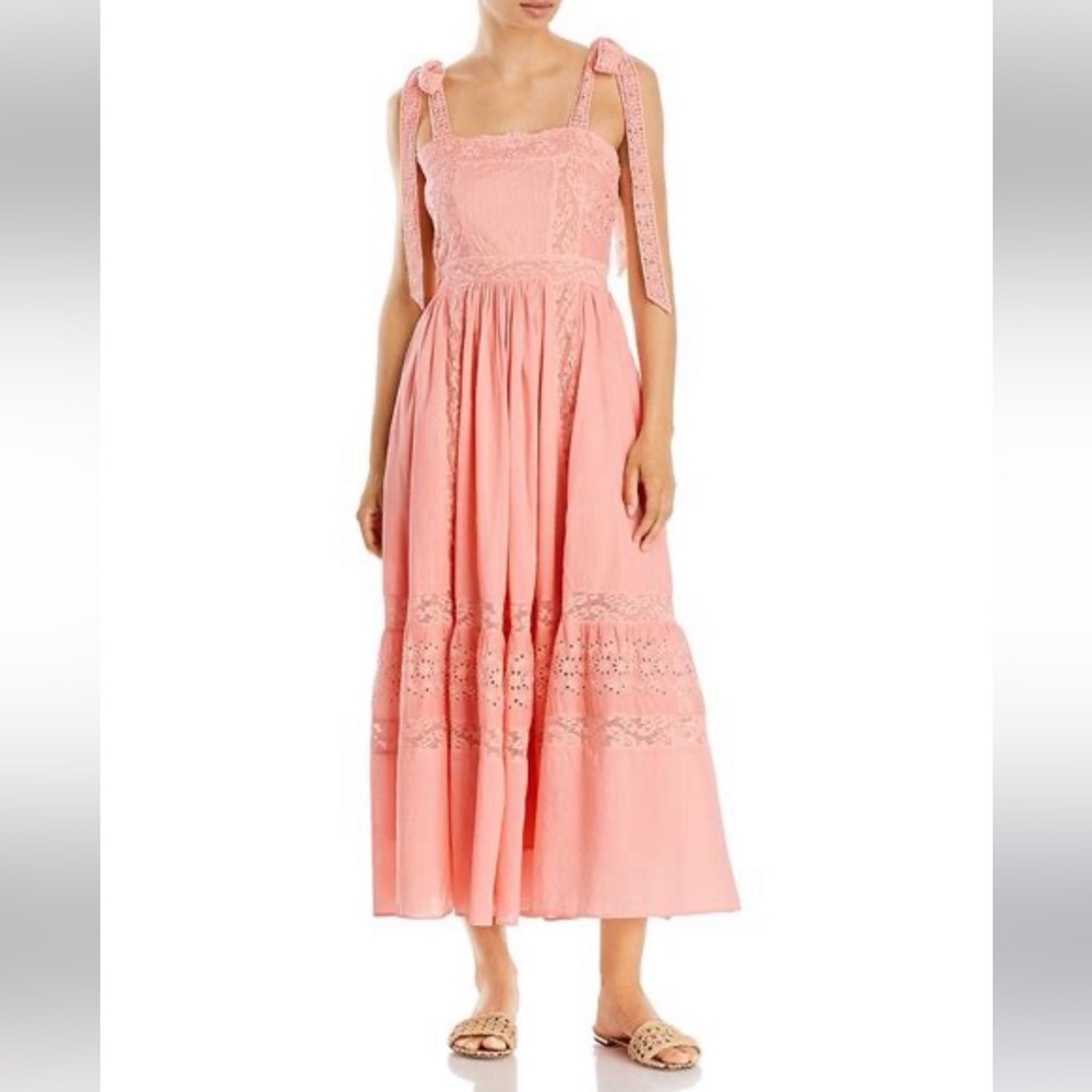 NWT LoveShackFancy Ayala Dress in Peach Blossom
